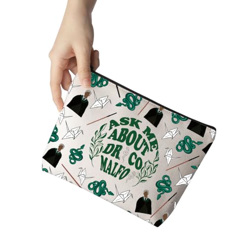 MNIGIU Draco Magic School Fan Makeup Zipper Pouch - Medium Gift for Fans