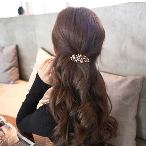 Women Hair Barrettes French Style Hair Bow Clips for Girls - Set D, 2 Pcs