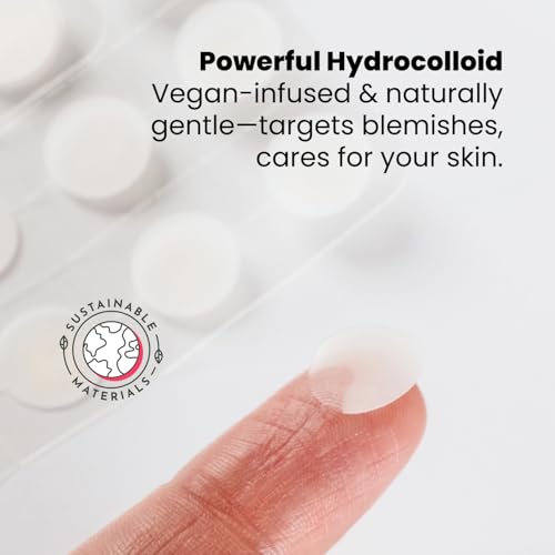 Hydrocolloid Acne Patches - 90 Vegan Pimple Patches with BHA & Tea Tree Oil