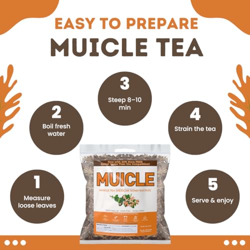 Muicle Herbal Tea - 100% Pure Loose Leaf Mexican Honeysuckle | 4oz