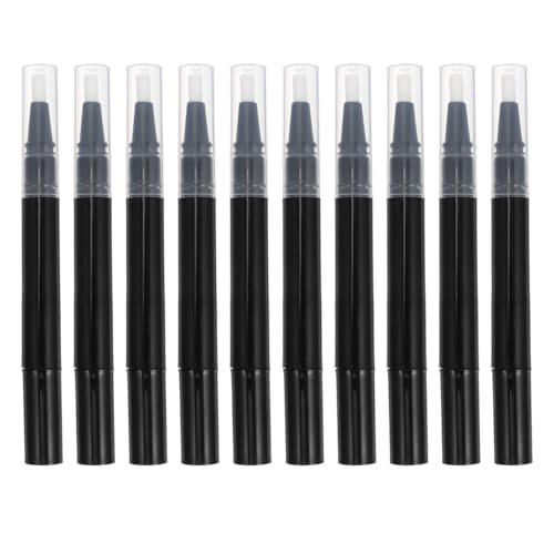 Lurrose 10pcs 3ml Twist Pen Cosmetic Applicator for Lip Gloss and Nail Oil
