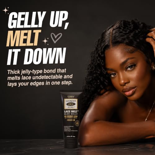 EBIN NEW YORK Wonder Lace Melt Glue Gelly 5.75 fl oz - Strong Hold Wig Adhesive, Fast Drying, Invisible Finish