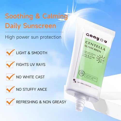 Centella Sunscreen SPF50 PA++++ for Oily Sensitive Skin - Hydrating & Lightweight