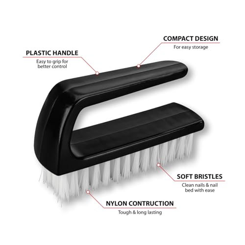 Performance Tool W3300 Nail Brush with Easy-Grip Handle