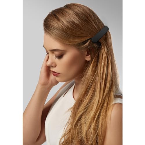 Atoden Black Matte Hair Clips 4Pcs for Thin & Fine Hair – Claw Barrettes for Women & Girls