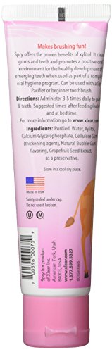 Spry Natural Xylitol Tooth Gel for Kids, Bubble Gum, 2 Fl Oz (Pack of 3)