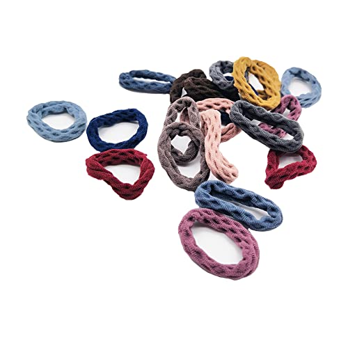 BLBM Diamond Pattern Hair Ties - 20 Pcs High Elastic Ponytail Holders