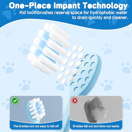 RoseFish 8 Pack Kids Toothbrushes, Extra Soft Toddler Toothbrush for 2-8 Years