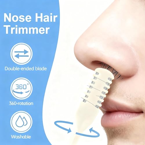 5-Pack Manual Nose Hair Trimmer Set - 2-in-1 Nasal Hair Remover