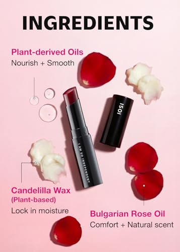 ISOI Bulgarian Rose Lip Treatment Balm - Pure Red, Hydrating & Tinted