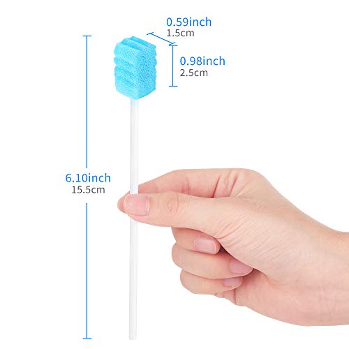 100 Pack ZIZNBA Disposable Mouth Swabs Sponge - Unflavored & Sterile Oral Care