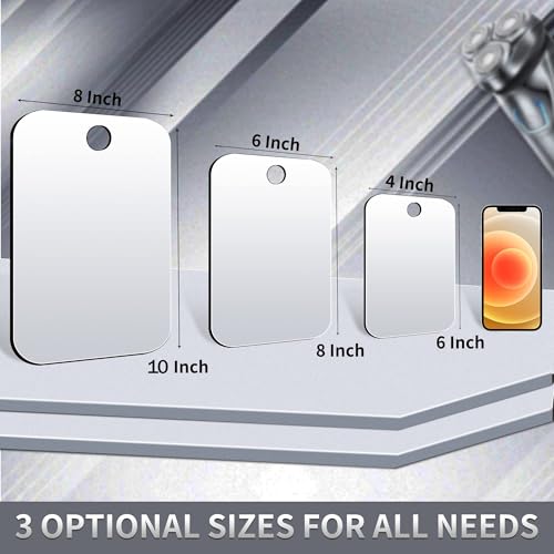 Canhard Shatterproof Fogless Shower Mirror - 8x6 Inch Handheld Wall Mirror