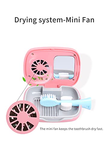 Impressive Smile Rechargeable UV Toothbrush Sanitizer Case - Pink