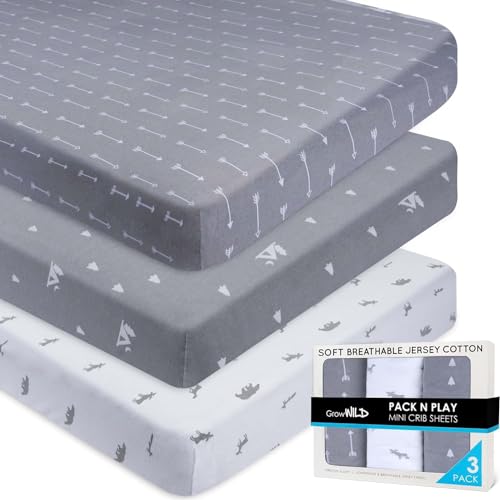 Woodland Pack N Play Sheets 3-Pack | Soft Fitted Mini Crib Sheets