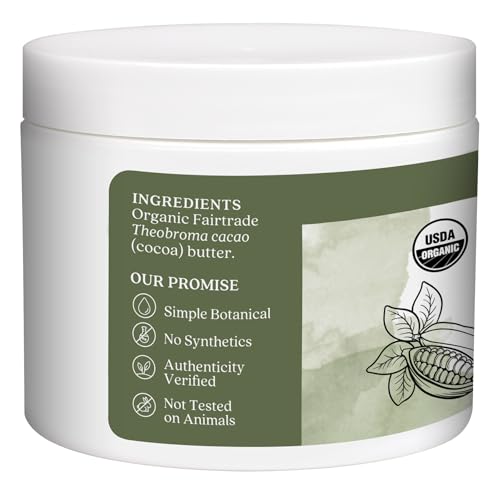 Aura Cacia Natural Cocoa Butter - 4 Ounce (113 g) for Skin Moisturizing & DIY Projects