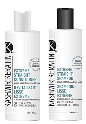 Kashmir Keratin Hair Care Kit - Extreme Straight & Conditioner | Smooth, Frizz-Free Hair