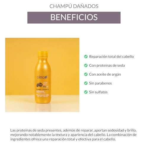Alea Repairing Shampoo for Damaged Hair with Argan Oil & Silk Proteins - 500ml