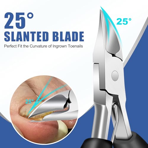 FUMAX 5-in-1 Professional Toenail Clipper Set for Thick Ingrown Nails