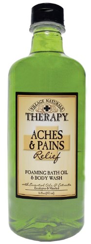 Village Naturals Aches and Pains Foaming Bath Oil - 16 oz