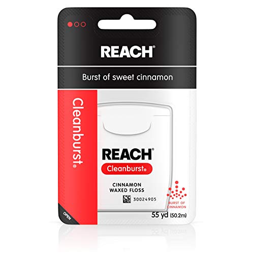 Reach Cleanburst Cinnamon Flavored Waxed Dental Floss - 55 Yards