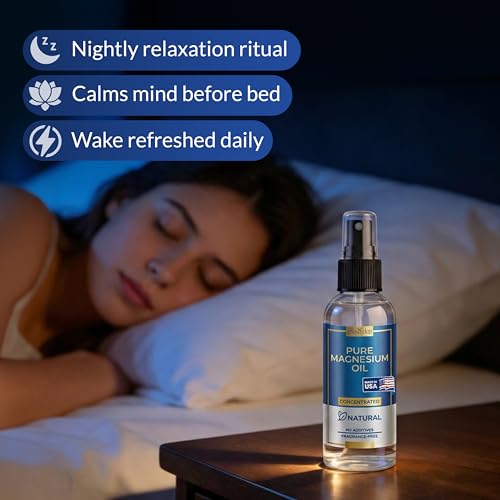 Ella & Eden Magnesium Oil for Feet 4 Oz – Sleep, Muscle & Leg Cramp Relief Spray