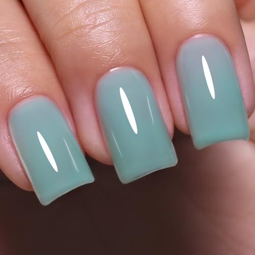 Imtiti Aqua Mint Jelly Gel Nail Polish 10ml - Sheer, Soak-Off UV/LED