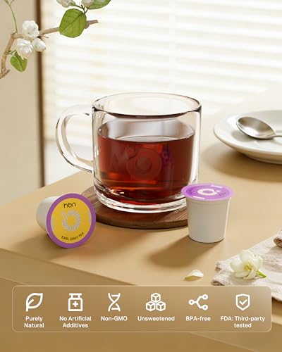 HBN Tea Pods Variety Pack - 40 Count Gift Box with 4 Flavors