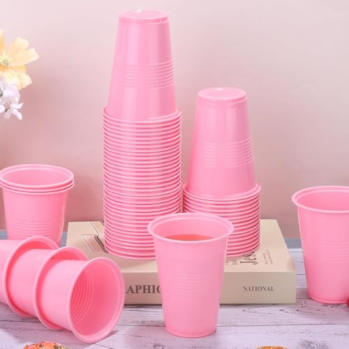 Kochorie 50 Pack Pink Disposable Plastic Cups - 16 Oz Party Drinkware