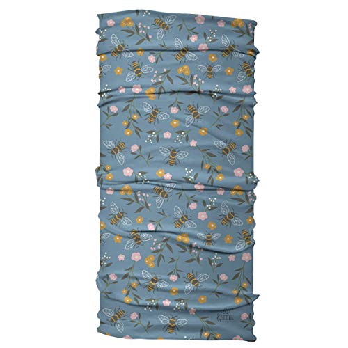 Karma Light Blue Wide Fabric Headband for Women - Versatile Hair Scarf