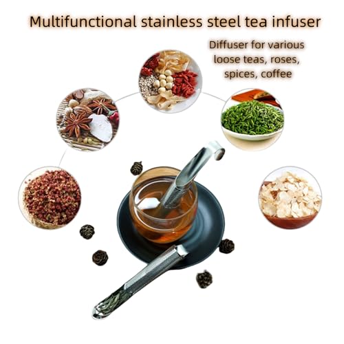 Stainless Steel Loose Leaf Tea Infuser Set - 3 Tea Strainers with Brush