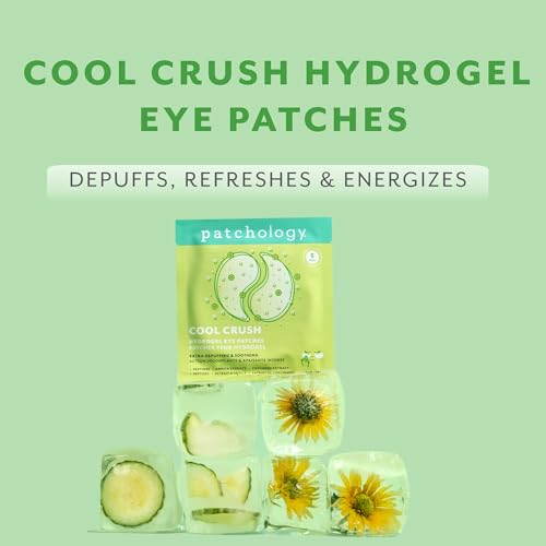 Patchology Serve Chilled Crush Hydrogel Mask 1 Count – Depuffing Cooling Face Mask