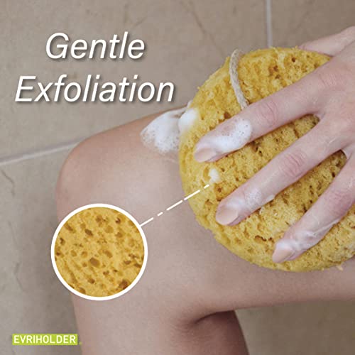 Evriholder GROOVI BEAUTY Foam Body Sponge – Pack of 2 Exfoliating Large Bath Scrubbers