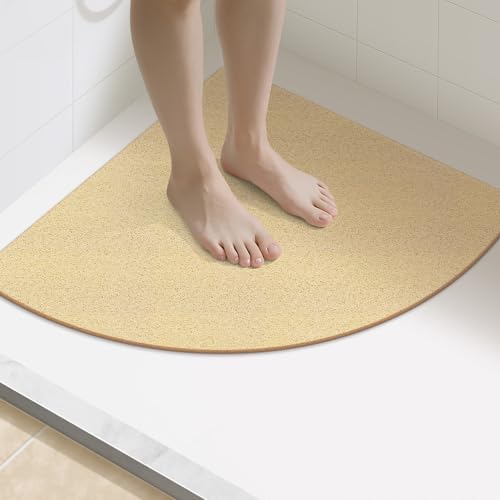Yolife Triangle Shower Mat 23.6" x 23.6" - Soft Anti-Slip PVC