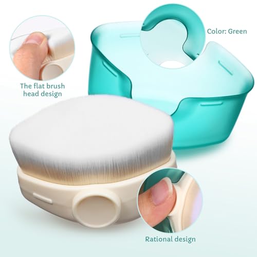Sunscreen Applicator Brush with Protective Cover - Travel-Friendly Face Tool