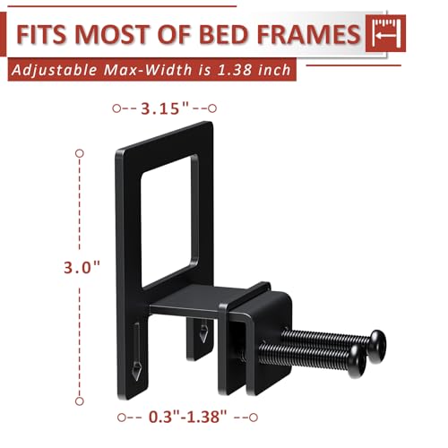 6-Pack Heavy Duty Non-Slip Mattress Grippers for Bed Frames