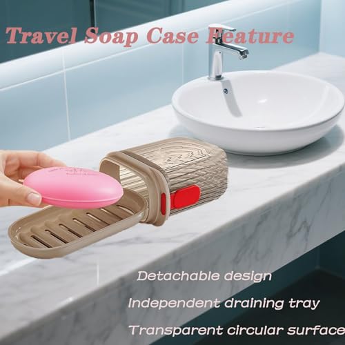 Travel Soap and Toothbrush Case Set - Leakproof Portable Holder