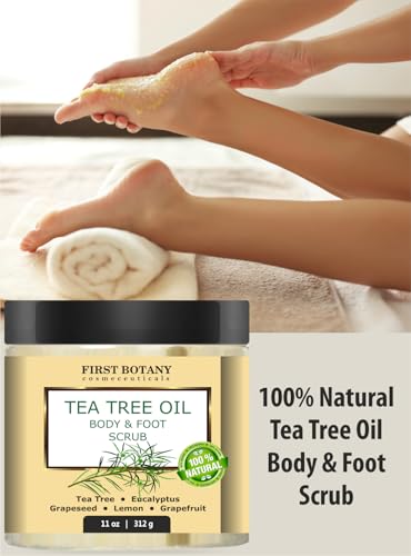First Botany Tea Tree Oil Salt Body & Foot Scrub for Exfoliation