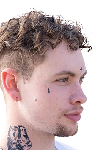 Halloween Temporary Tattoos Set - 10 Hip Hop Designs for Costumes
