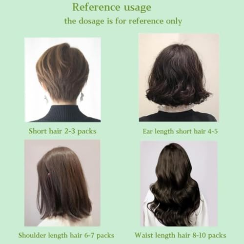 QUAAM Bubble Hair Dye Shampoo - Chestnut Brown, 10 Pack Natural Formula