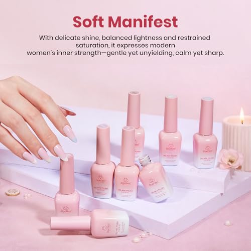 Beetles Pastel Gel Nail Polish Set - Soft Manifest Collection (8 Colors)