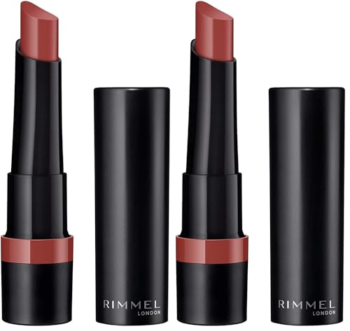 Rimmel Lasting Finish Matte Lipstick Pack of 2 in Blushed Pink 180