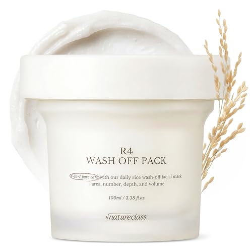 R4 Rice Wash Off Facial Mask – Korean Skin Care for Bright, Smooth Skin, 3.38 Fl Oz