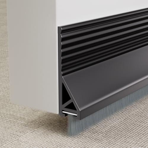 KNEELISA 39” Door Sweep Brush Seal - Silicone Adhesive Gap Filler