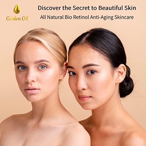 Golden Oil Black Obsidian Facial Roller & Gua Sha Set for Anti-Aging & Skin Tightening