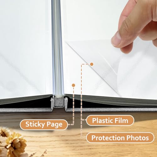 Self-Adhesive Photo Album - 40 Pages for 4x6, 5x7 & 8x10 Pictures