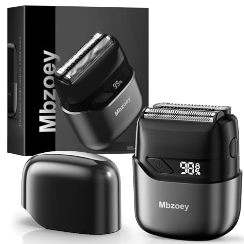 Mbzoey Electric Foil Shavers for Men: Mini Electric Razor for Face - IPX7 Waterproof Cordless Razor with LED Display & Fast Charge - Micro-Comb Technology & Precision Blades£¬Father's Day Gifts