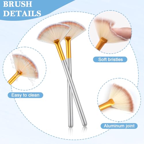 8-Piece Esthetician Facial Set: Stainless Steel Mixing Bowls & Fan Brushes