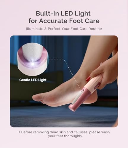 MelodySusie Electric Callus Remover for Feet - PC800G Pink Rose