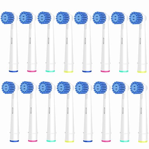 16 Count Sensitive Gum Care Brush Heads for Oral-B Electric Toothbrush
