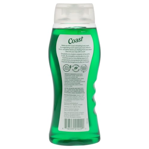 Coast Emerald Burst Body Wash - Hydrating Aloe Formula, 18 oz